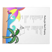 便利なキャンプの梱包チェックリスト ノートパッド (正面)