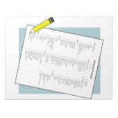 便利なキャンプの梱包チェックリスト ノートパッド (正面)