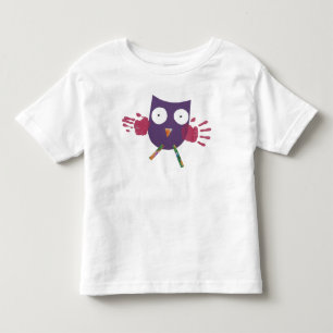 便利なフクロウ-幼児 トドラーTシャツ
