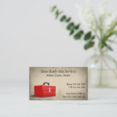 便利な人の建築業者の建設業カード 名刺 (スタンド正面)