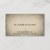 便利な人の建築業者の建設業カード 名刺 (裏面)