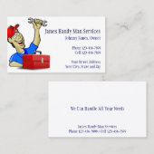 便利な人の建築業者の建設業カード 名刺 (正面/裏面)