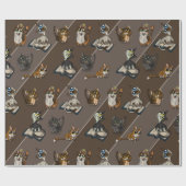 便利な勉強猫包装紙 ラッピングペーパー (フラット)