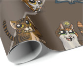 便利な勉強猫包装紙 ラッピングペーパー (ロールコーナー)