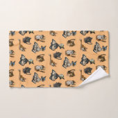 便利な勉強猫黄色ハンドタオル ハンドタオル (ハンドタオル)