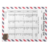 便利な旅行梱包チェックリスト ノートパッド (正面)