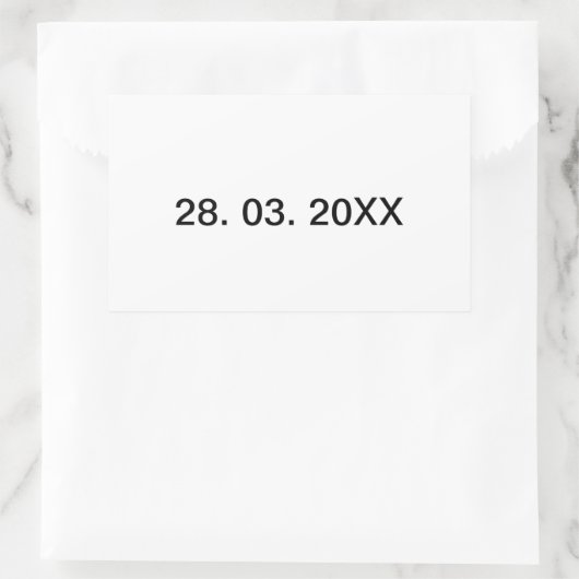 便利な編集可能な個人用テキスト 長方形シール (バッグ)