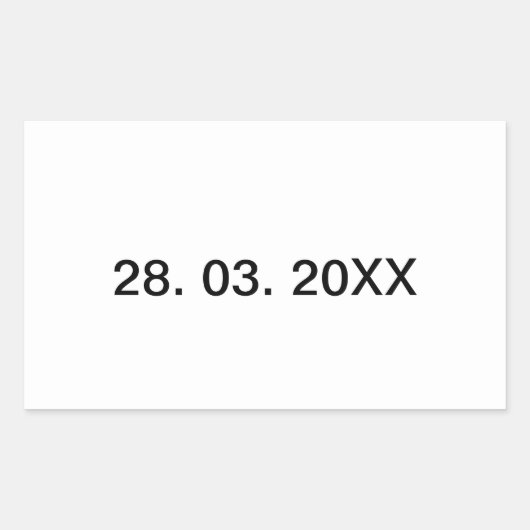 便利な編集可能な個人用テキスト 長方形シール (正面)
