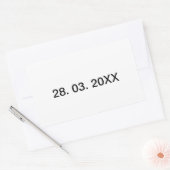 便利な編集可能な個人用テキスト 長方形シール (封筒)