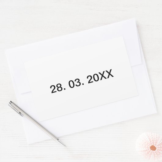 便利な編集可能な個人用テキスト 長方形シール (封筒)