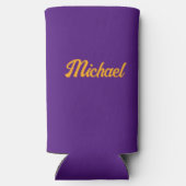 便利な贈り物に名前をパーソナライズカスタムトールセル スリム缶クーラー (裏面)