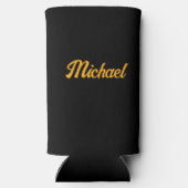 便利な贈り物に名前をパーソナライズカスタムトールセル スリム缶クーラー (裏面)