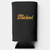 便利な贈り物に名前をパーソナライズカスタムトールセル スリム缶クーラー (正面)