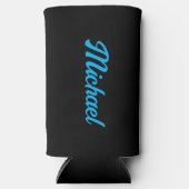 便利な贈り物に名前をパーソナライズカスタムトールセル スリム缶クーラー (正面)