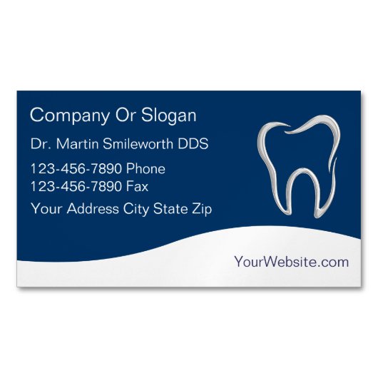 便利モダンな磁気歯科医の名刺 マグネット名刺 (正面)
