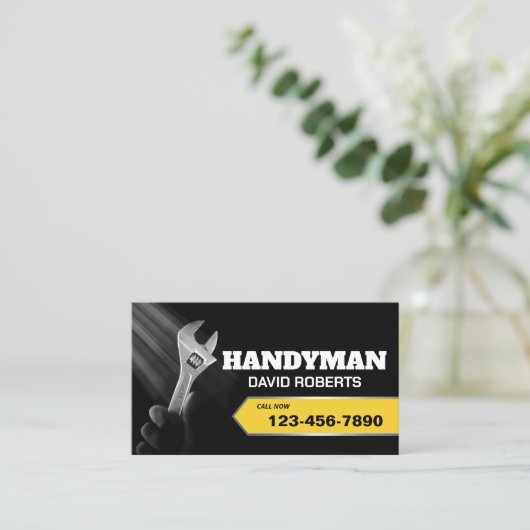 便利便修理の保守と配管サービス 名刺 (スタンド正面)