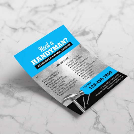 便利便水管および修理サービスブルー チラシ