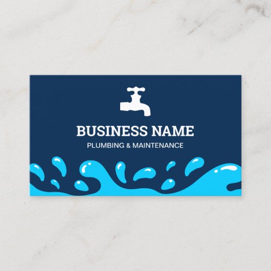 便利便水管タップネイビーブループラマー 名刺 (正面)