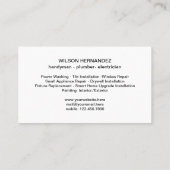 便利修正IT男の緊急修理グリーンブラック 名刺 (裏面)