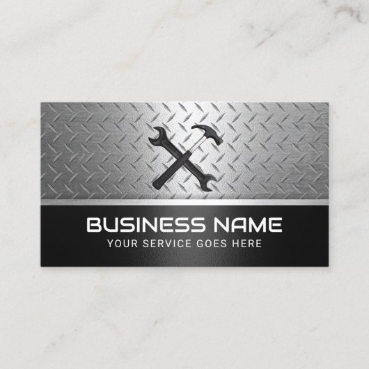 便利修理サービスプロフェッショナル金属 名刺 (正面)