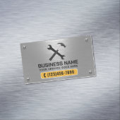 便利修理サービス金フェイク属 マグネット名刺 (インサイチュ)