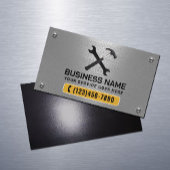 便利修理サービス金フェイク属 マグネット名刺