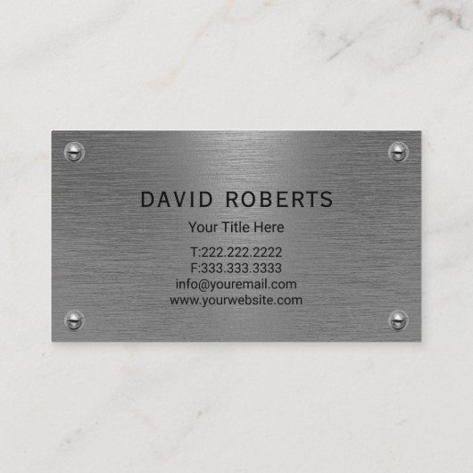 便利修理サービス金フェイク属 名刺 (裏面)