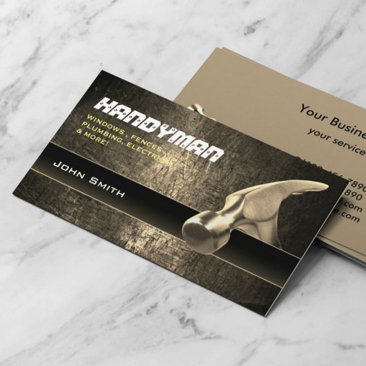 便利修理プロフェッショナル金ゴールドハンマー 名刺