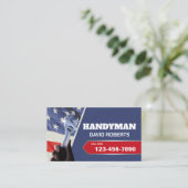 便利修理メンテナンス給油所愛国者 名刺 (スタンド正面)