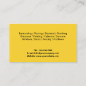 便利修理保守サービスヴィンテージクラフト 名刺 (裏面)