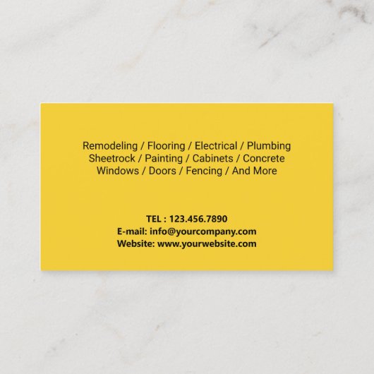 便利修理保守サービスヴィンテージクラフト 名刺 (裏面)