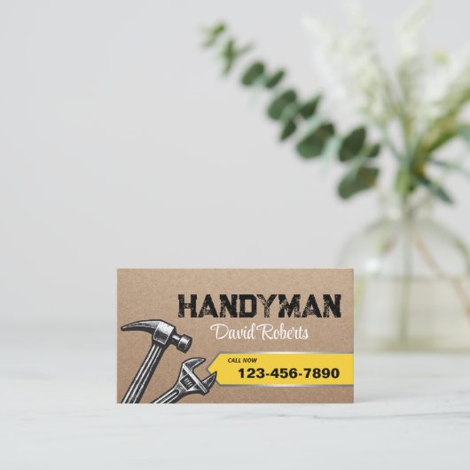 便利修理保守サービスヴィンテージクラフト 名刺 (スタンド正面)