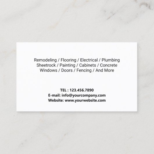 便利修理保守サービスヴィンテージ 名刺 (裏面)