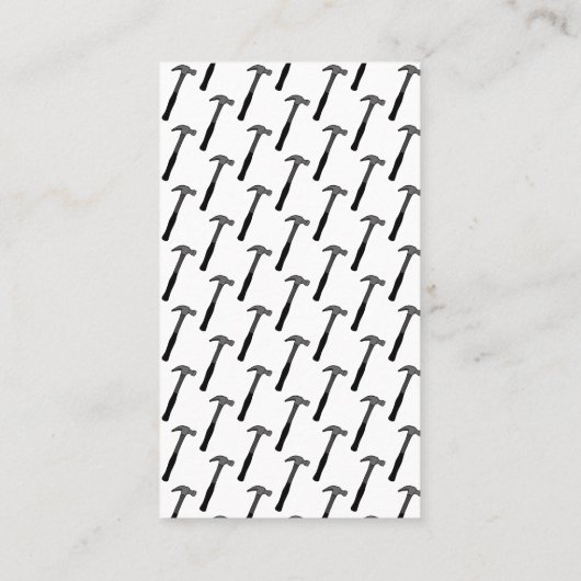 便利修理建築レンチハンマーカッコいい 名刺 (裏面)