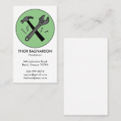 便利修理建築レンチハンマーカッコいい 名刺 (正面/裏面)