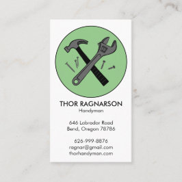 便利修理建築レンチハンマーカッコいい 名刺