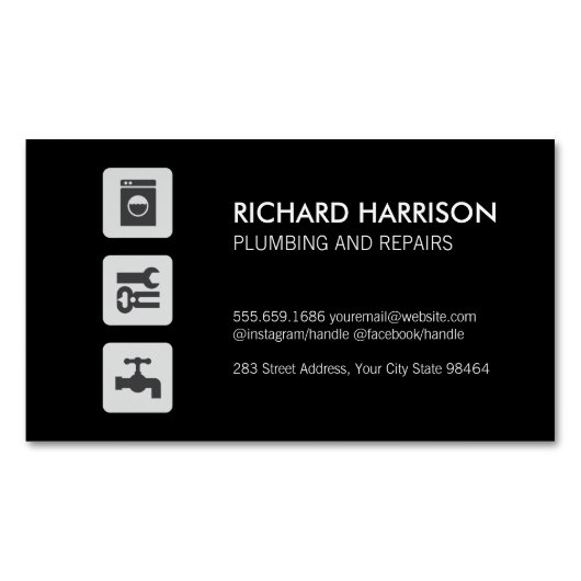 便利修理 マグネット名刺 (正面)