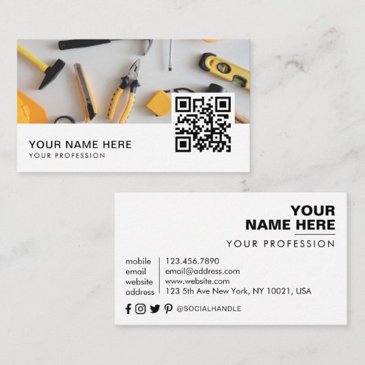 便利修理 |保守サービスQRコード 名刺 (正面/裏面)