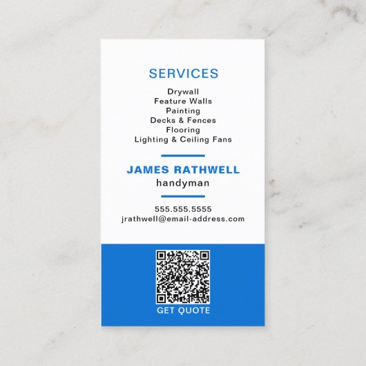 便利修理 | QRコード 名刺 (裏面)