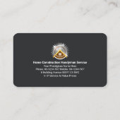 便利器用ブラシ銀金属プレート 名刺 (裏面)