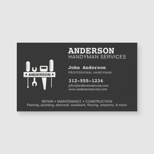 便利家宅修理磁気名刺 (正面)