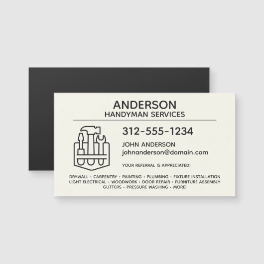 便利家宅修理磁気名刺 (正面/裏面)