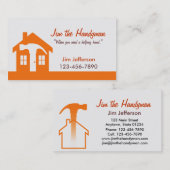 便利屋か家修理オレンジ名刺 名刺 (正面/裏面)