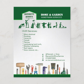 便利屋とホームメンテナンスサービスのフライヤー チラシ