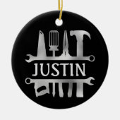 便利屋のためのツールモノグラム   セラミックオーナメント (正面)