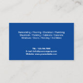 便利屋の修理と保守サービス青 名刺 (裏面)