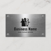 便利屋の修理サービス金属労働者 名刺 (正面)