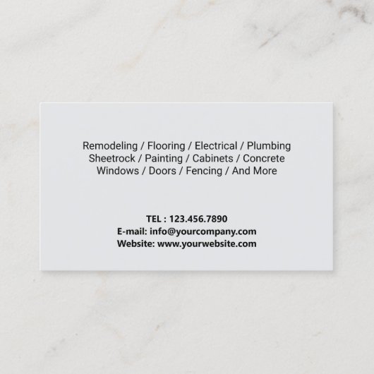 便利屋の修理・保守サービス 名刺 (裏面)