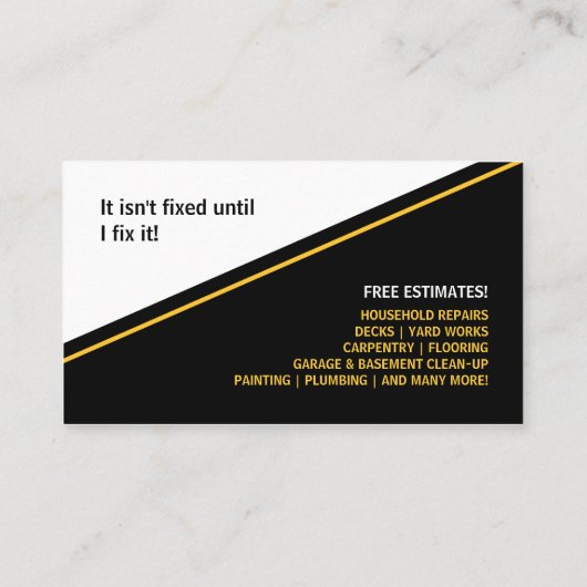 便利屋の働き用具の整備士の名刺 名刺 (裏面)