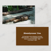 便利屋の名刺の建築はヴィンテージに用具を使います 名刺 (正面/裏面)